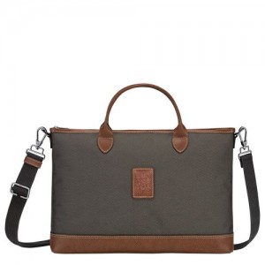 Longchamp Boxford Briefcase S Brown | IBX-549768