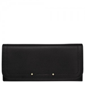 Longchamp Cavalcade Long continental wallet Black | XGS-795048