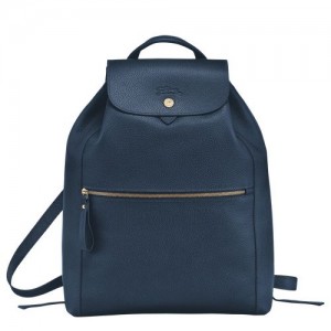 Longchamp Le Foulonne Backpack Navy | KNW-692740