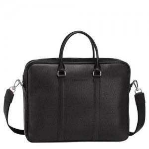 Longchamp Le Foulonne Briefcase S Black | JBW-659470