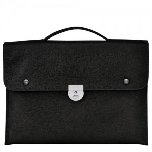 Longchamp Le Foulonne Briefcase S Black | DLB-678542