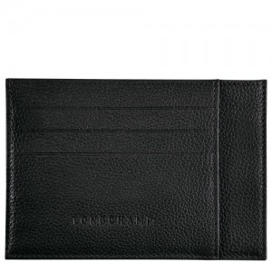 Longchamp Le Foulonne Card holder Black | EPQ-350619