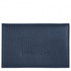 Longchamp Le Foulonne Card holder Navy | NGE-056742