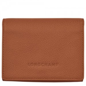 Longchamp Le Foulonne Compact wallet Caramel | MTI-915278