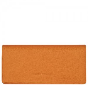 Longchamp Le Foulonne Long continental wallet Saffron | XDP-549601