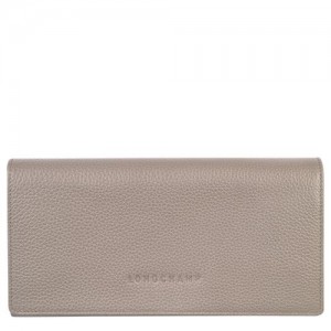 Longchamp Le Foulonne Long continental wallet Turtledove | VMW-175296