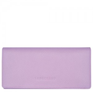 Longchamp Le Foulonne Long continental wallet Lilac | MST-745601