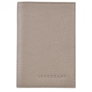 Longchamp Le Foulonne Passport cover Turtledove | ADY-203976