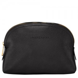 Longchamp Le Foulonne Pouch Black | VAD-403285