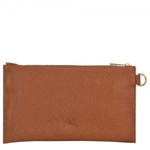 Longchamp Le Foulonne Pouch Caramel | YXL-128906