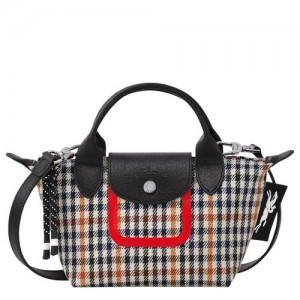 Longchamp Le Pliage Collection Top handle bag XS Navy/Cognac | EIN-046219