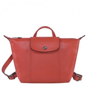 Longchamp Le Pliage Cuir Backpack Terracotta | FJR-954278