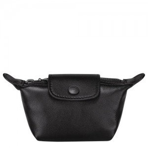 Longchamp Le Pliage Cuir Coin purse Black | TPO-538709