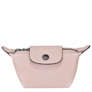 Longchamp Le Pliage Cuir Coin purse Pale Pink | DGW-130725