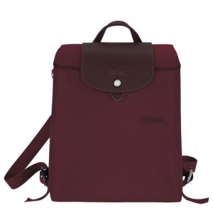 Longchamp Le Pliage Green Backpack Burgundy | TWK-789621