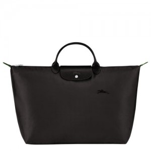 Longchamp Le Pliage Green Travel bag L Black | CAI-029863