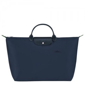 Longchamp Le Pliage Green Travel bag L Navy | UIF-376125