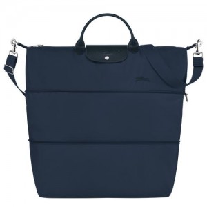 Longchamp Le Pliage Green Travel bag expandable Navy | WMC-586932