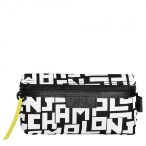 Longchamp Le Pliage LGP Pouch Black/White | SWB-582971