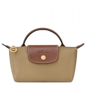 Longchamp Le Pliage Original Pouch with handle Desert | YIK-495768