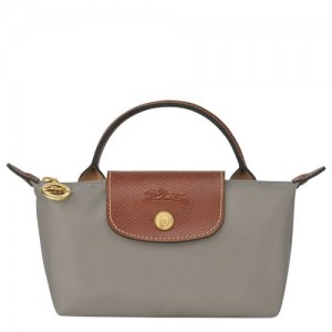 Longchamp Le Pliage Original Pouch with handle Turtledove | HNK-326910