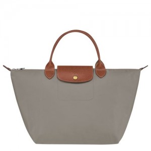 Longchamp Le Pliage Original Top handle bag M Turtledove | TIE-812037