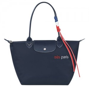 Longchamp Le Pliage Tres Paris Shopping bag S Navy | PXR-910745