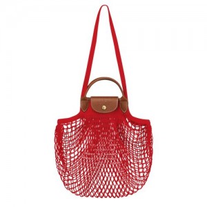Longchamp Le Pliage filet Top handle bag Red | QYP-752134