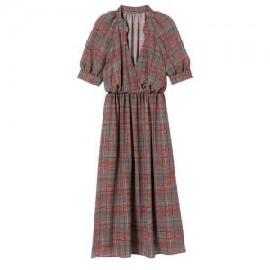 Longchamp Long dress Ebony/Red | DOC-513629