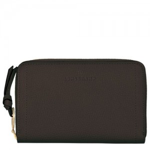 Longchamp Mailbox Compact wallet Ebony | RIX-521469