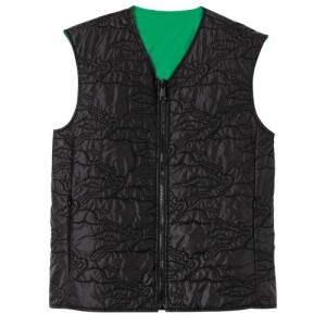 Longchamp Reversible vest Black/Green | MIO-650819