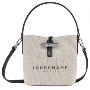 Longchamp Roseau Bucket bag S Ecru | KFU-824310