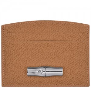 Longchamp Roseau Card holder Natural | DUN-523819