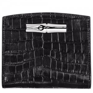 Longchamp Roseau Compact wallet Black | JNT-017296