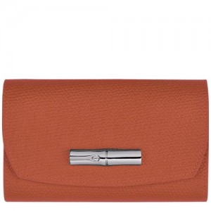Longchamp Roseau Compact wallet Brick | YHV-198426