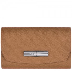 Longchamp Roseau Compact wallet Natural | LAS-947516