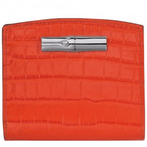 Longchamp Roseau Compact wallet Orange | TIV-598362