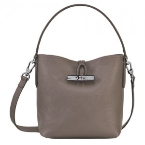 Longchamp Roseau Essential Bucket bag S Grey | PCJ-413507