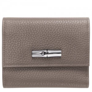Longchamp Roseau Essential Compact wallet Grey | DYF-408397