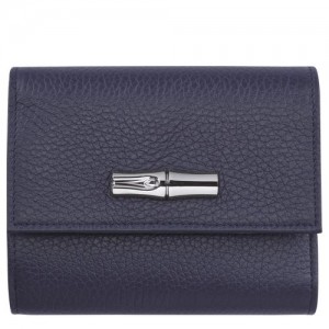 Longchamp Roseau Essential Compact wallet Navy | DBN-639210
