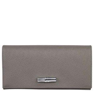 Longchamp Roseau Long continental wallet Turtledove | RAL-479301