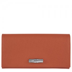 Longchamp Roseau Long continental wallet Brick | LRD-789053