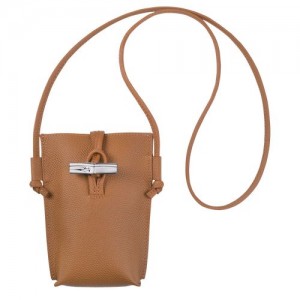 Longchamp Roseau Phone case with lace Natural | VRA-309452