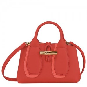 Longchamp Roseau Shadow Top handle bag XS Blush | RCO-812564