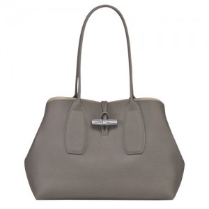Longchamp Roseau Shoulder bag Turtledove | UWN-594028