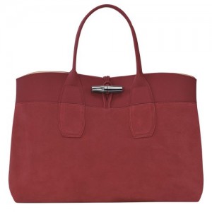 Longchamp Roseau Top handle bag L Red | WYX-398564