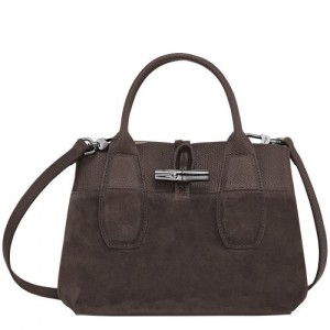 Longchamp Roseau Top handle bag S Ebony | LZI-957264