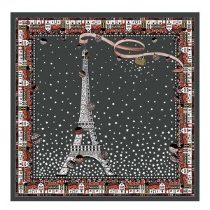 Longchamp Silk scarf 50 Gun Metal | UAP-204961