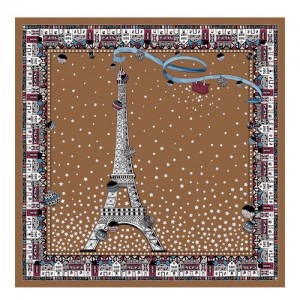 Longchamp Silk scarf 50 Hazelnut | MPN-613729
