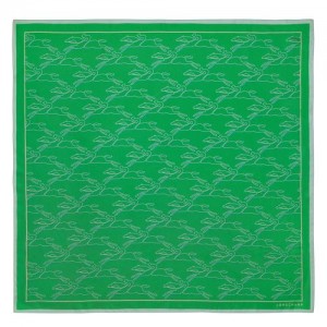 Longchamp Silk scarf 70 Green | MBC-652913